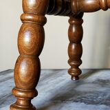 Vintage turned solid wooden stool