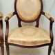 Pair of Louis XVI-style convertible armchairs
