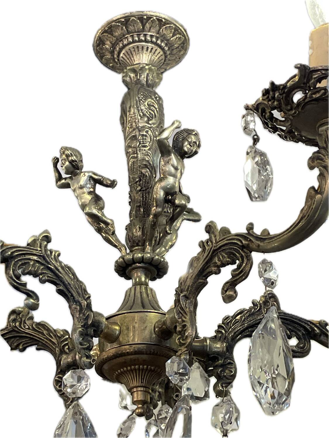 5-light crystal chandelier