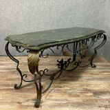 Table with a beautiful marble with green sea throat