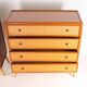 Pair of rattan and wood bedside tables