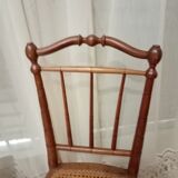 3 wooden and canning chairs