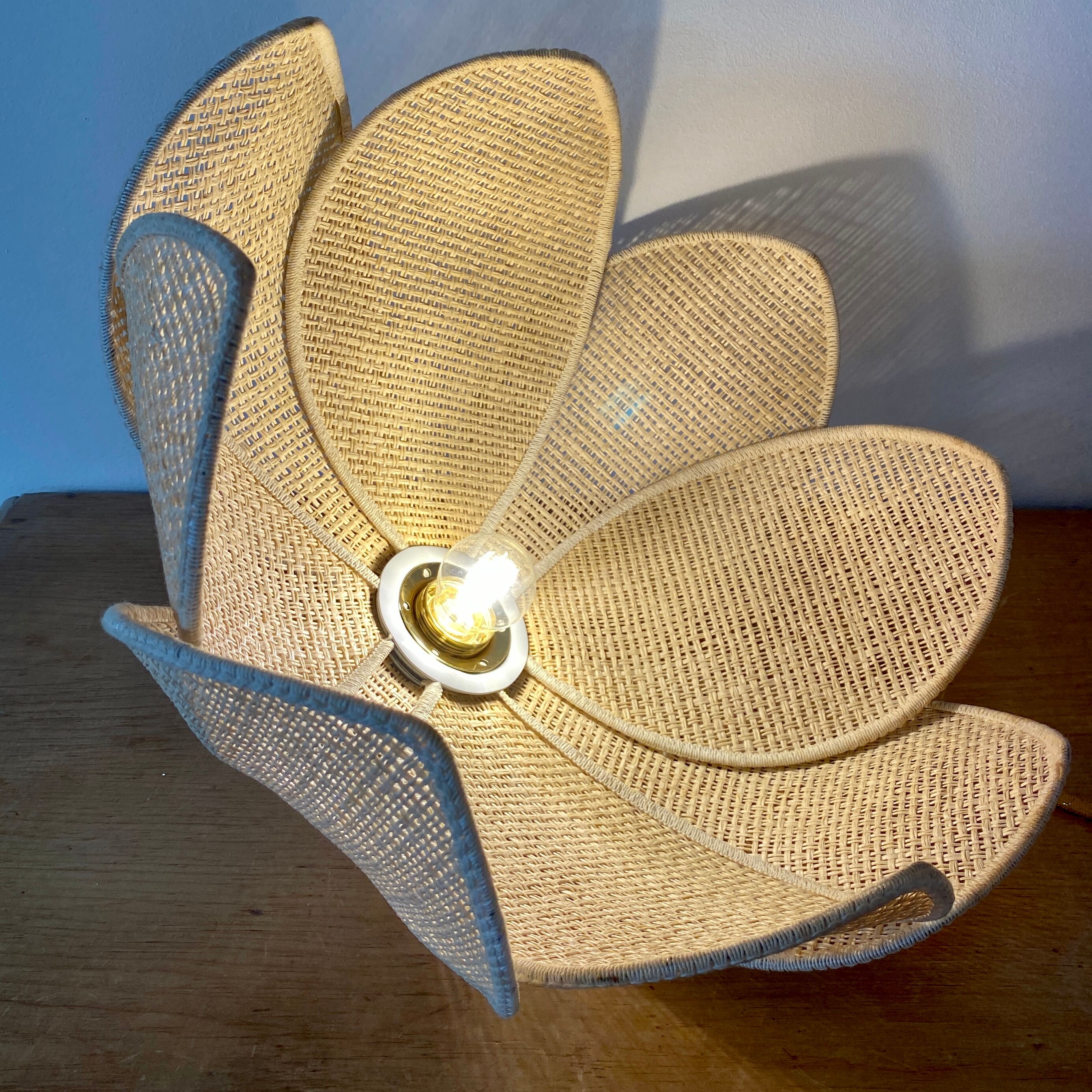 Vintage lotus flower pendant lamp