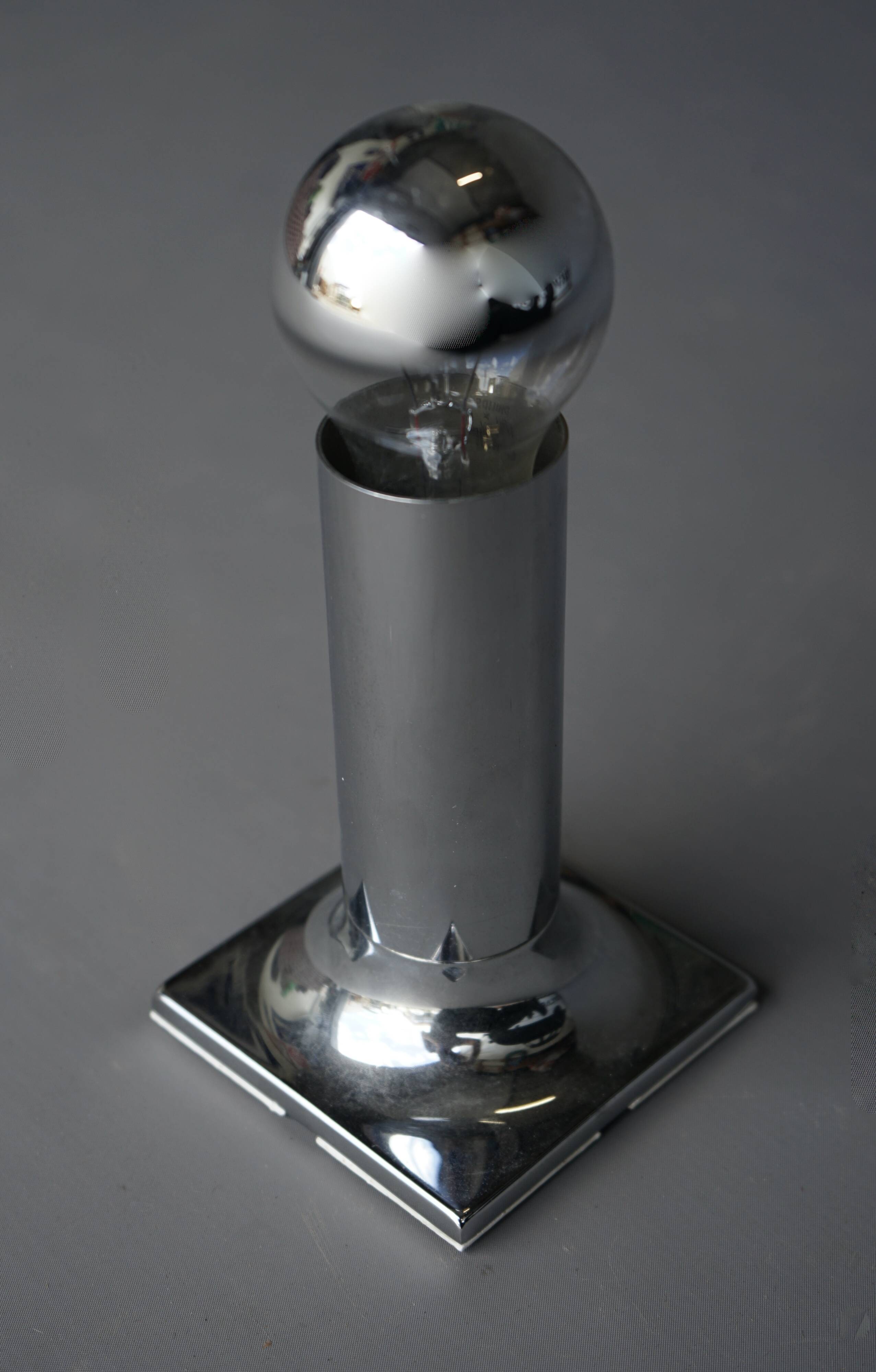 Space Age Chrome Ceiling Lamp by Rolf Krüger for Staff, 1970s