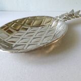 Trinket bowl in silver metal, pineapple shape, years 70