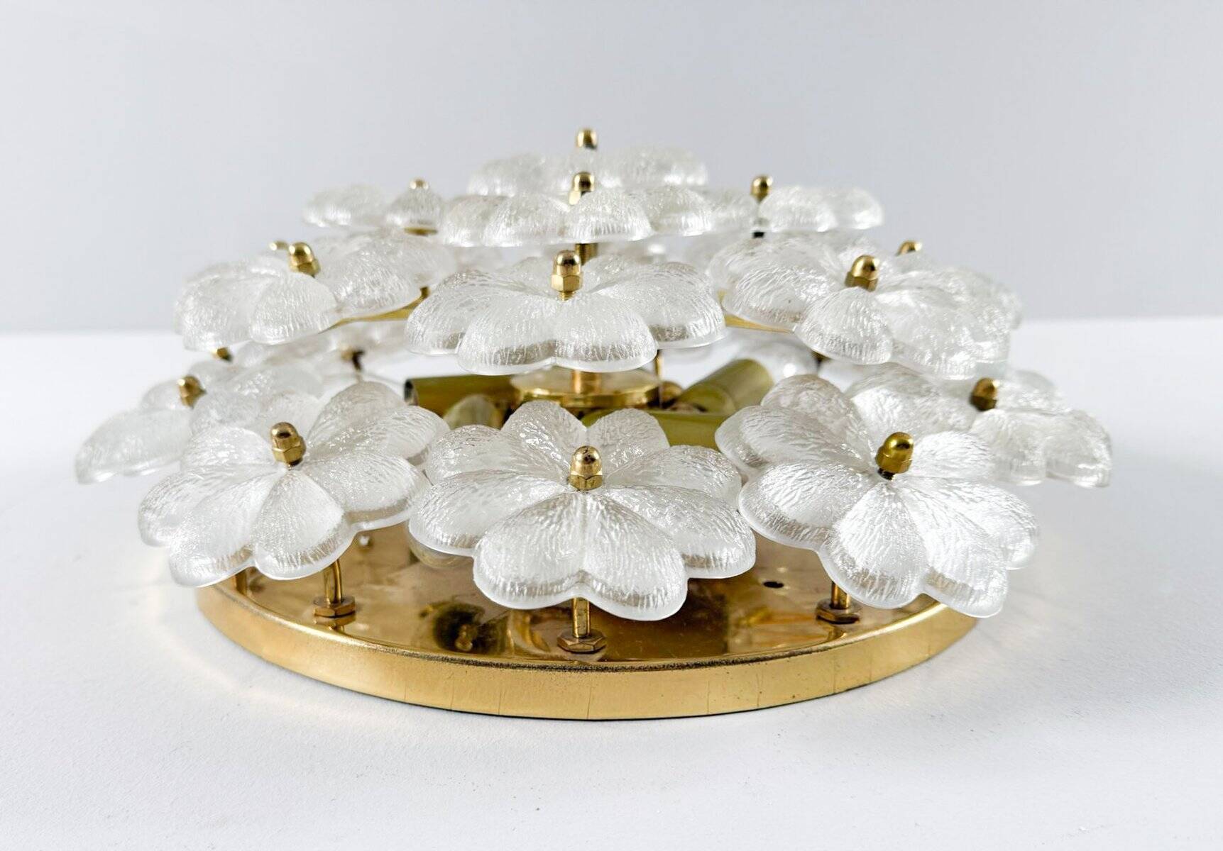 Modern mid-century wall lamp with floral pattern by Ernst Palme, 1960s