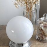Small opaline globe table lamp