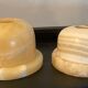 Duo de bougeoirs vintage en Albâtre années 70