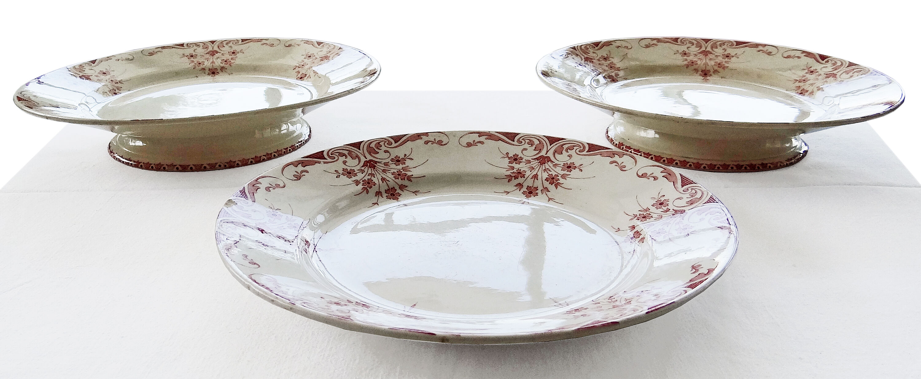 3 serving plates kg lunéville model without discomfort