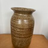 Vase en grès motif végétal