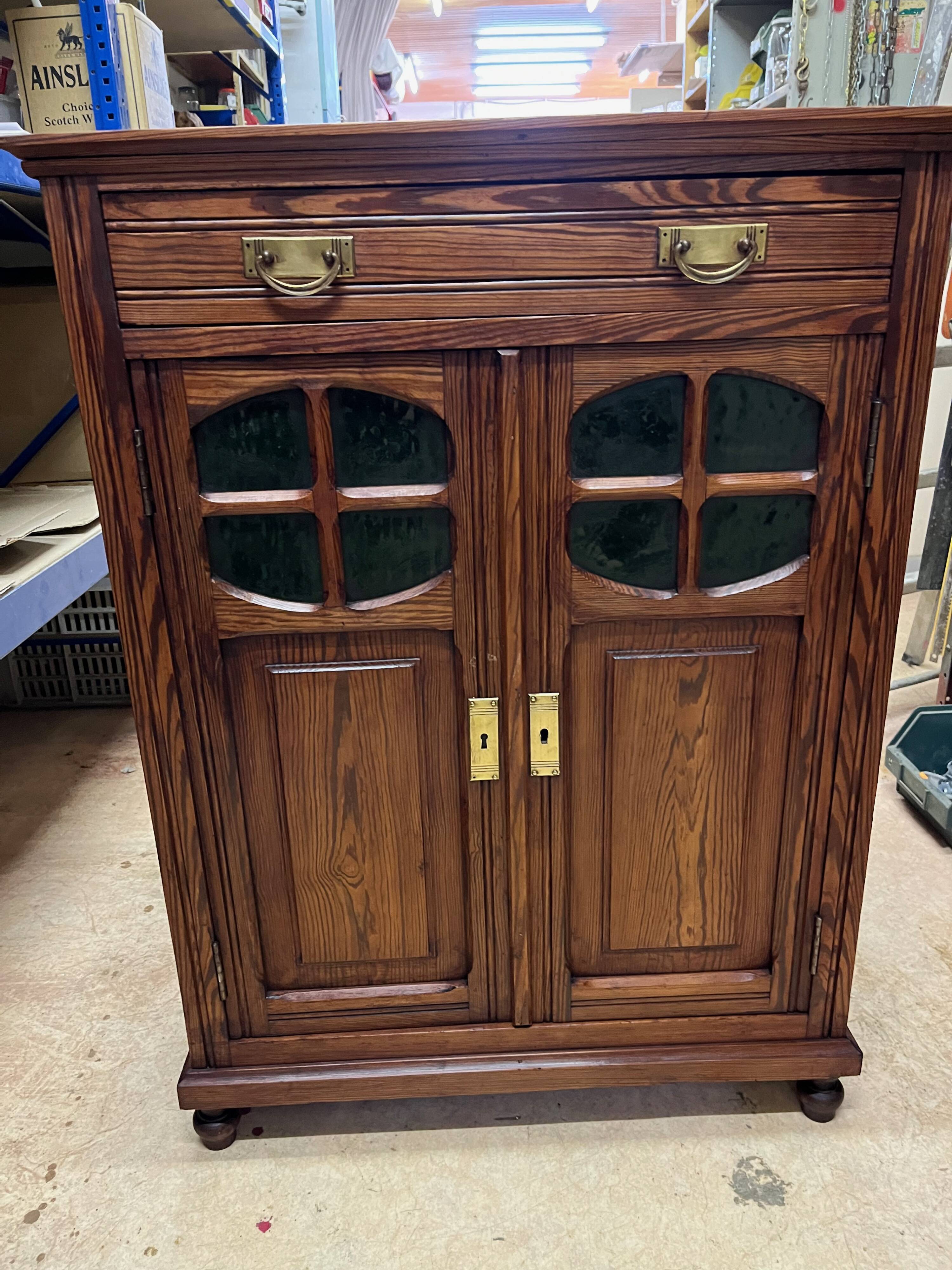 old children's wardrobe in fir