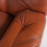 Mid-century leather sofa from the 1960s, Italy