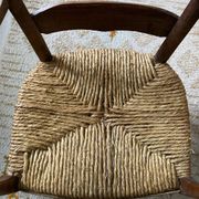 Fauteuil en paille art populaire