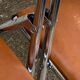 4 folding chairs chromed metal and Skaï fawn 1970