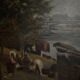 Oil on cardboard early 20th century representing Nantes or Paris