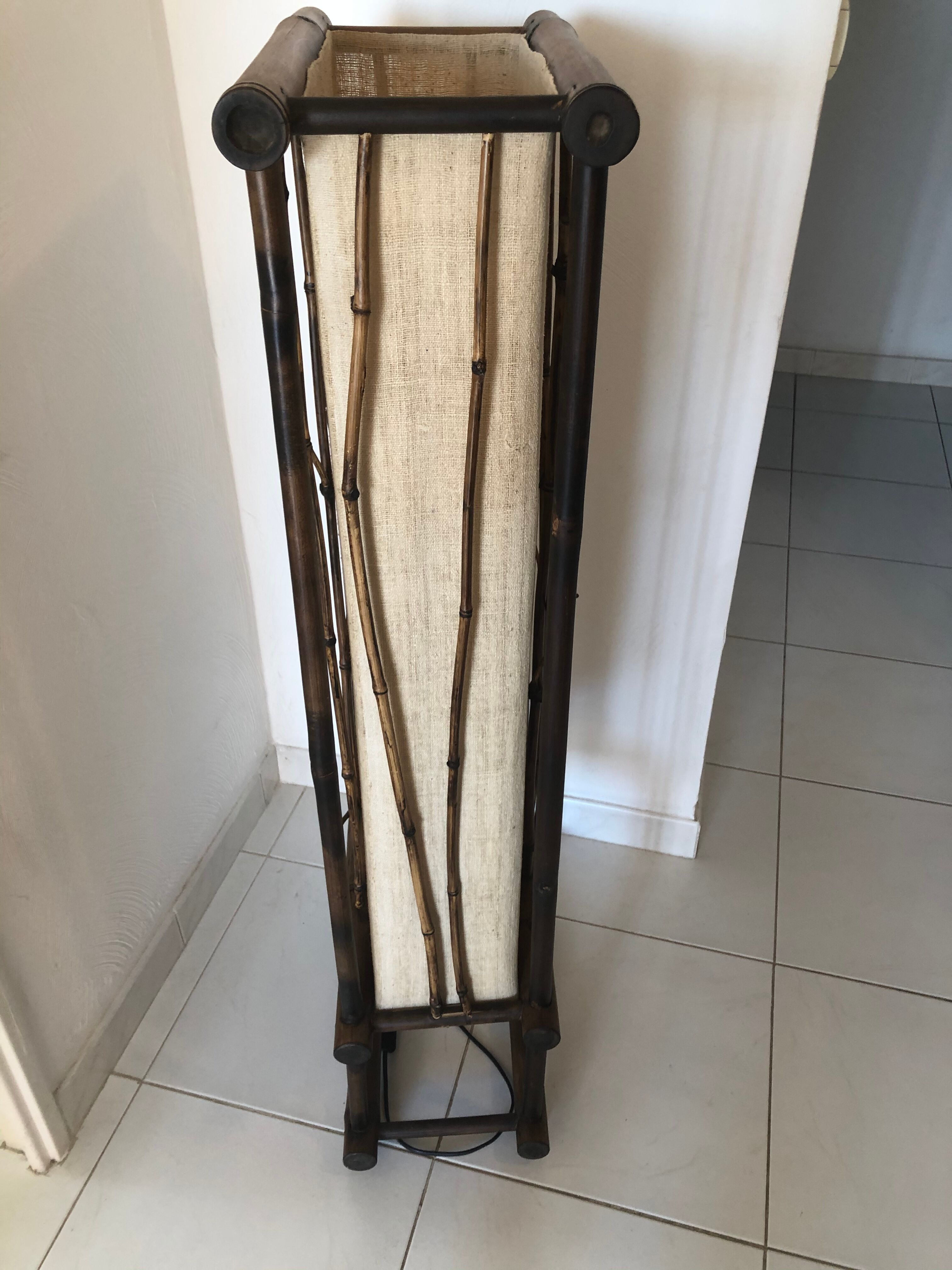Vintage bamboo lamppost