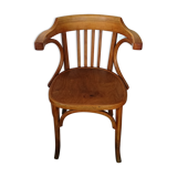Curved wooden desk