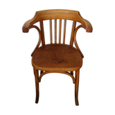 Curved wooden desk