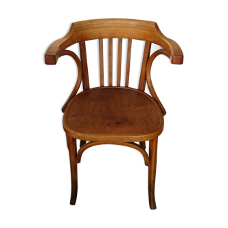 Curved wooden desk