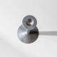 Set of 2 Stainless Steel Vintage Candle Holders, Silver Finish, Space Age Italian Design (1970s)