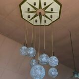XXL 60s 70s ceiling light hanging lamp cascade lamp Hillebrand Design 60s