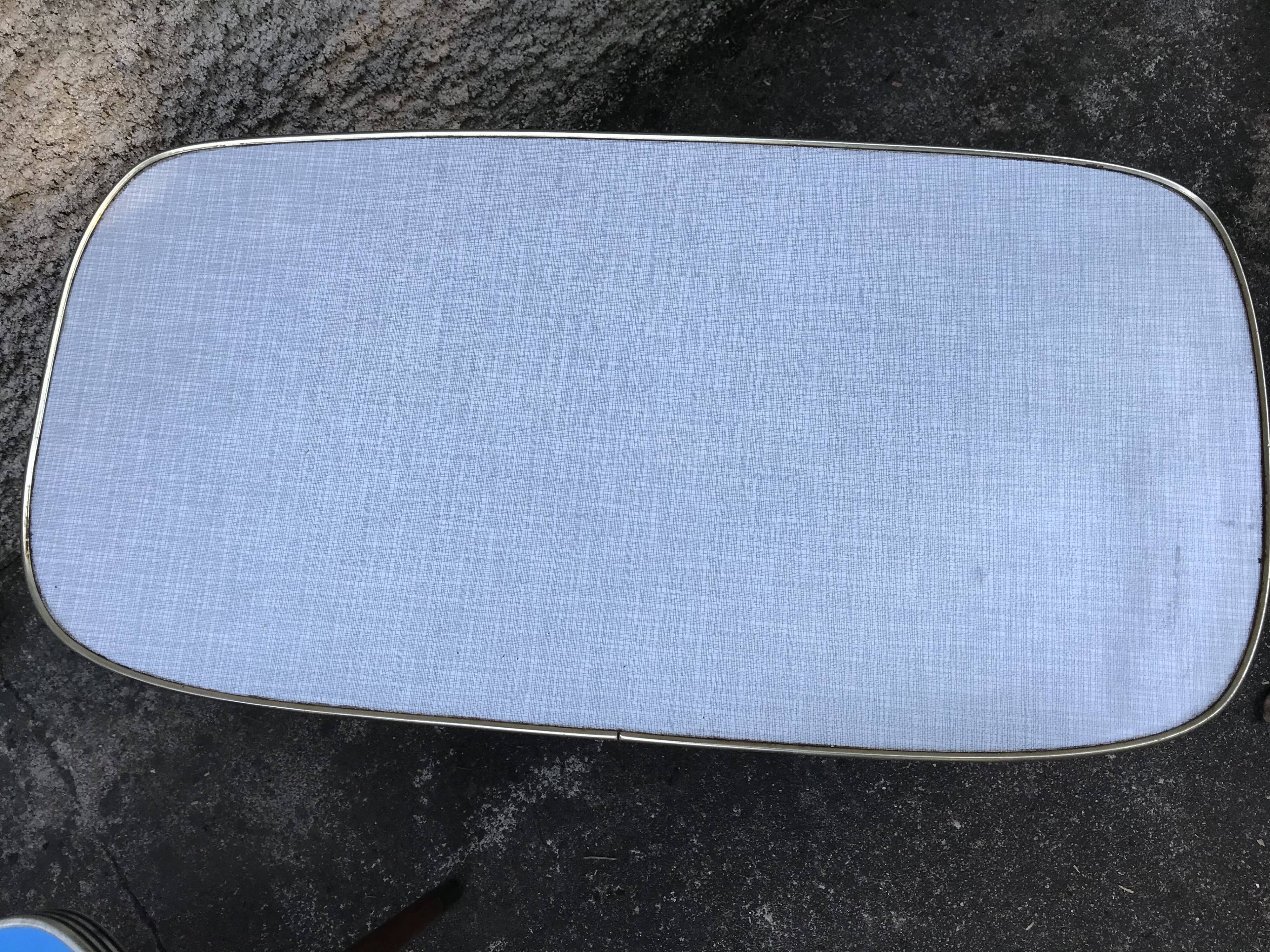 Lot of two vintage coffee tables feet compass