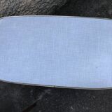 Lot of two vintage coffee tables feet compass