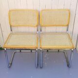 Pair of chairs cesca B32 marcel Breuer canned