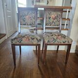 2 upholstered mahogany chairs - 1900s period