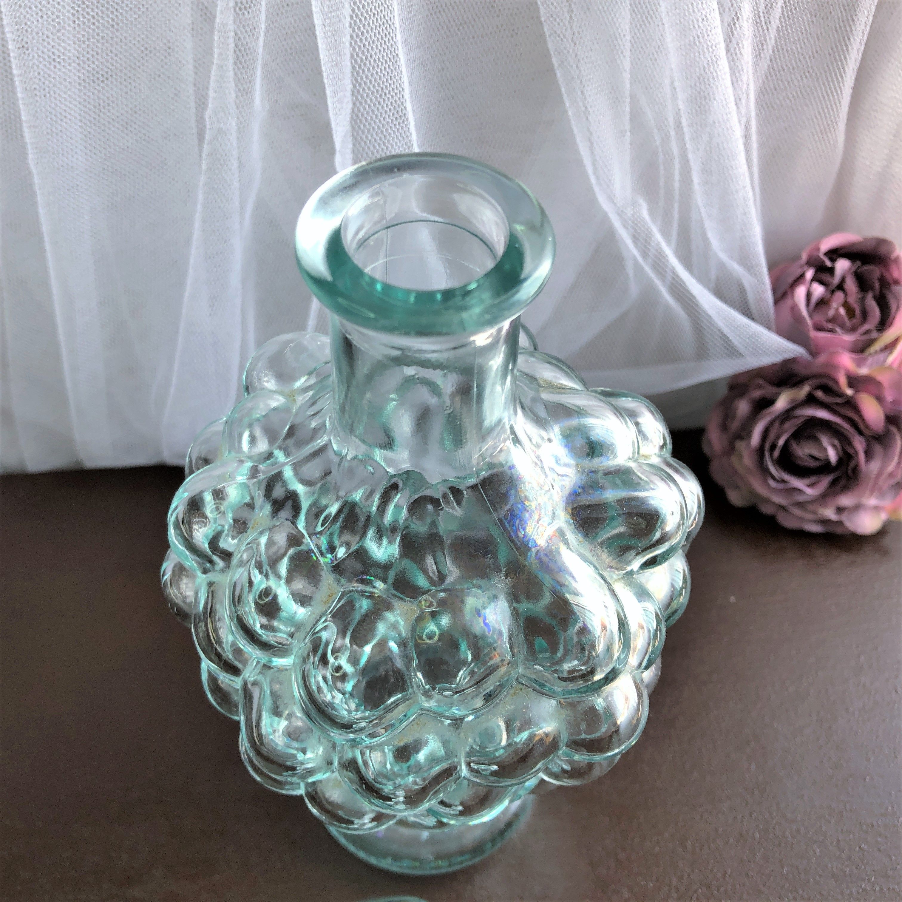 Decanter shaped bunch of grapes from Vetreria Estrusca Italy vintage