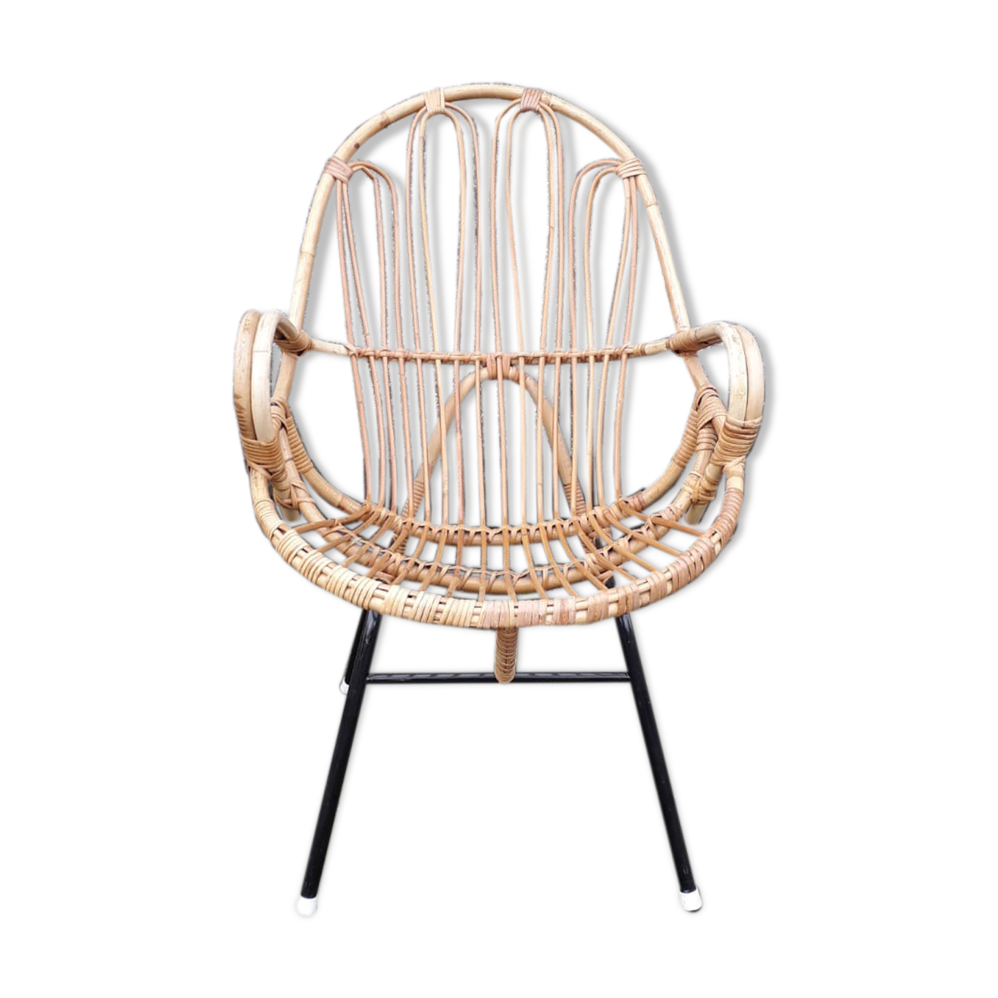 Rattan armchair made by Rohé