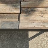 Table basse bois et métal de style industriel