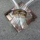 Art Deco 2-arm wall sconce with mirror and brass