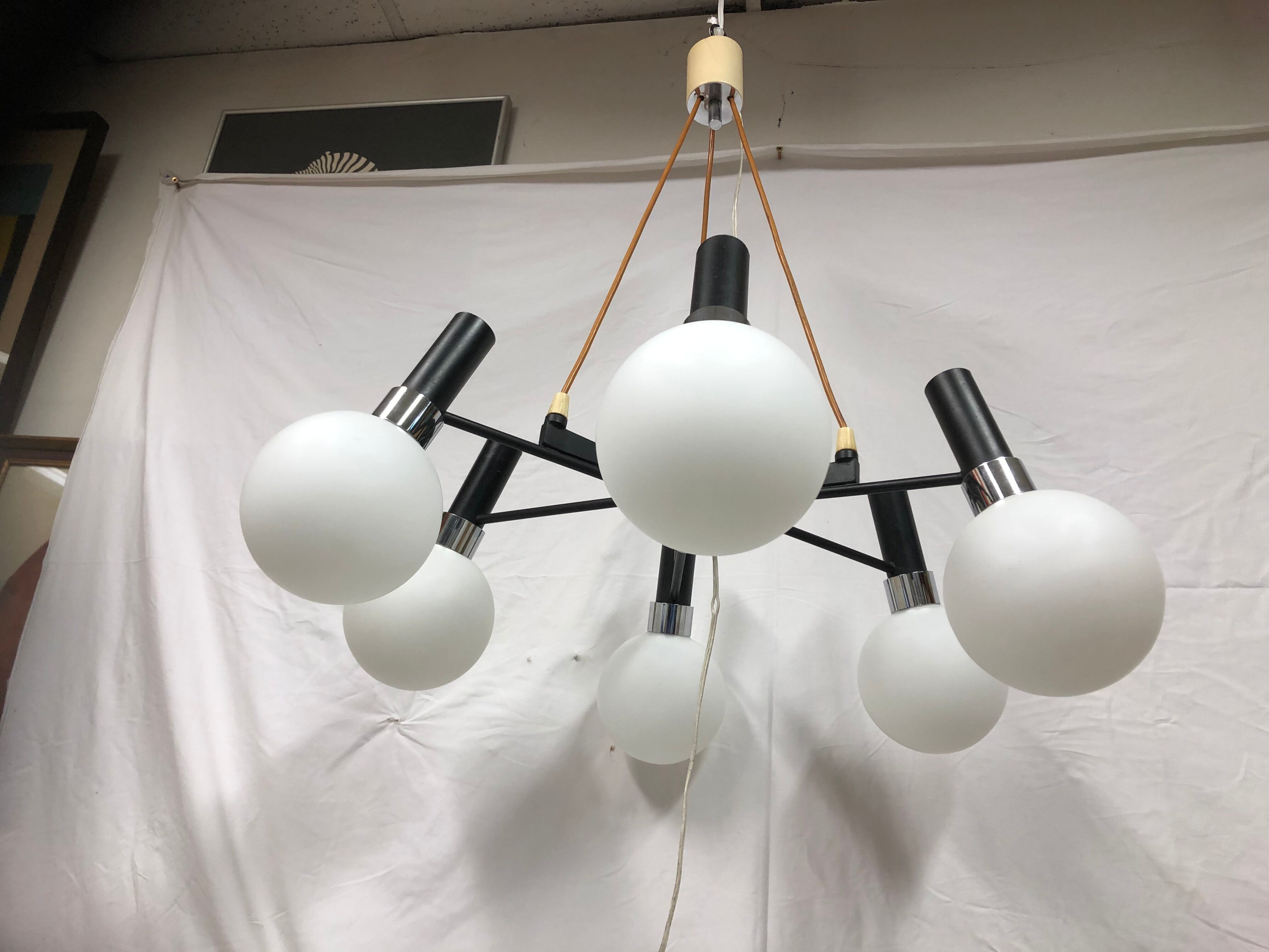 Italian design chandelier 1970