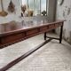 Table XXL noyer massif foncé 3m