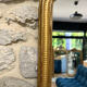 Louis-Philippe mirror gilded with gold leaf 37.5/31.5cm mercury glass