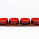 Scandinavian teak tray with 4 ceramic ramekins 1960