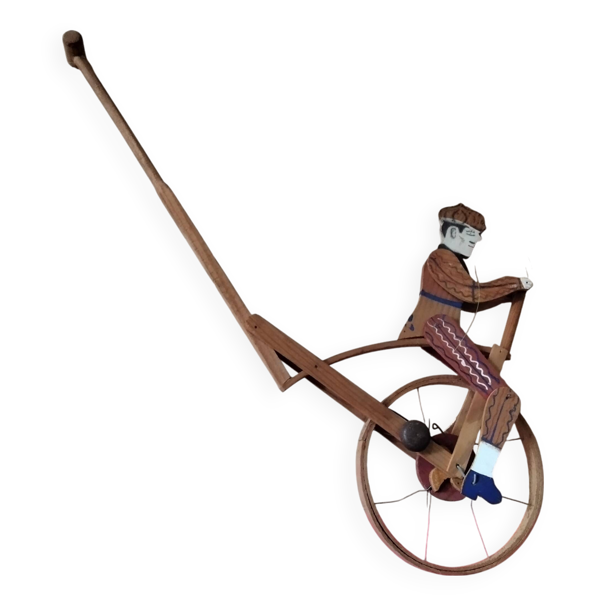 Old wooden push toy