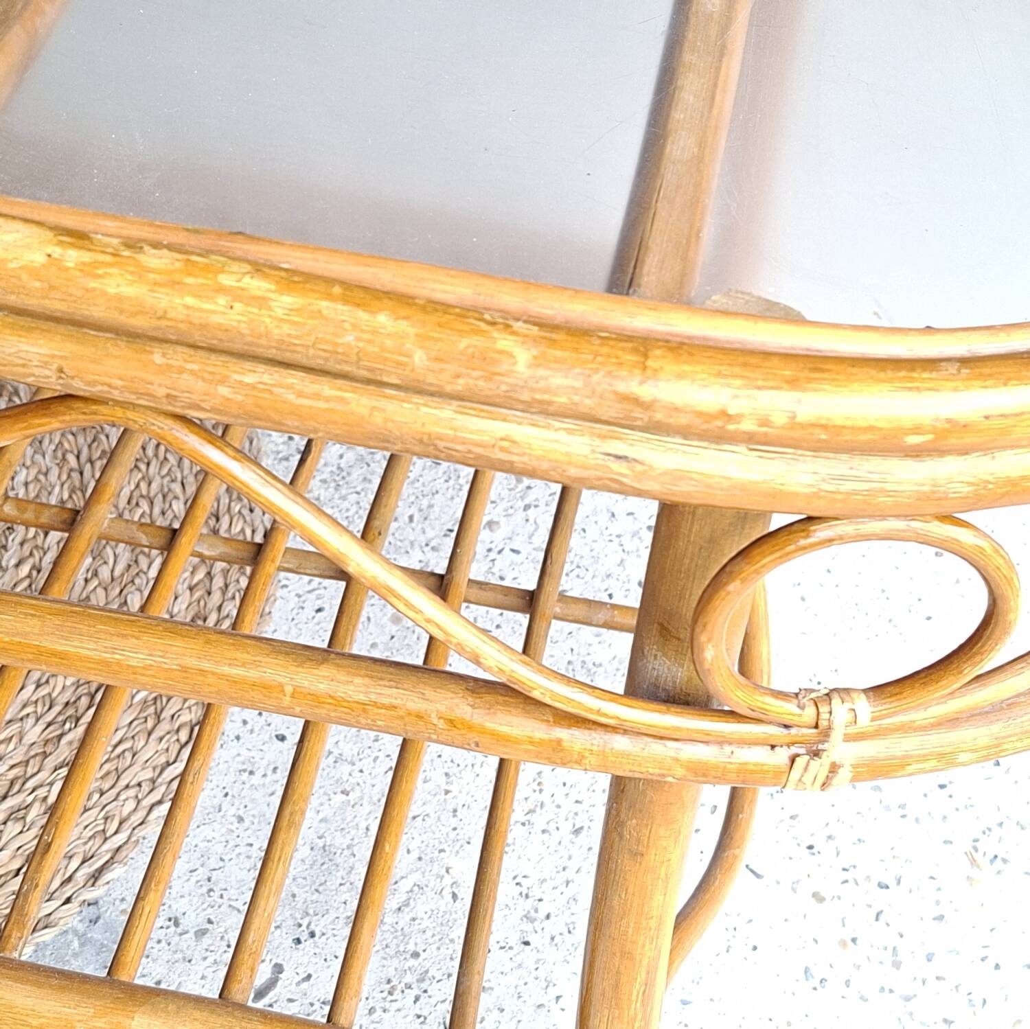 Rattan coffee table