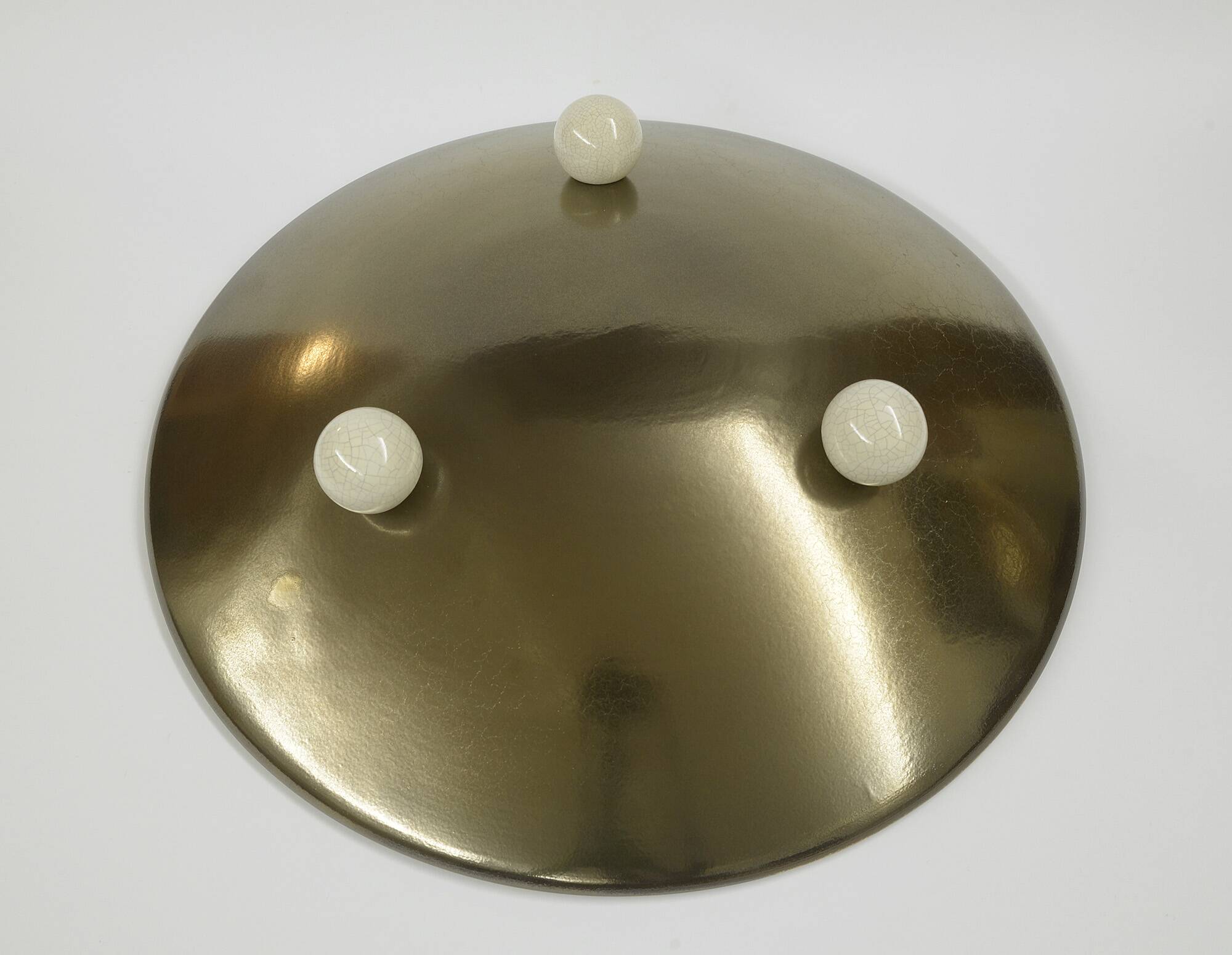 Handmade Unique Large Ceramic Fruit Bowl Rustic Table Decor AB design