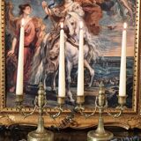 Pair of bronze candlesticks