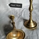 Set of 4 brass candle holders