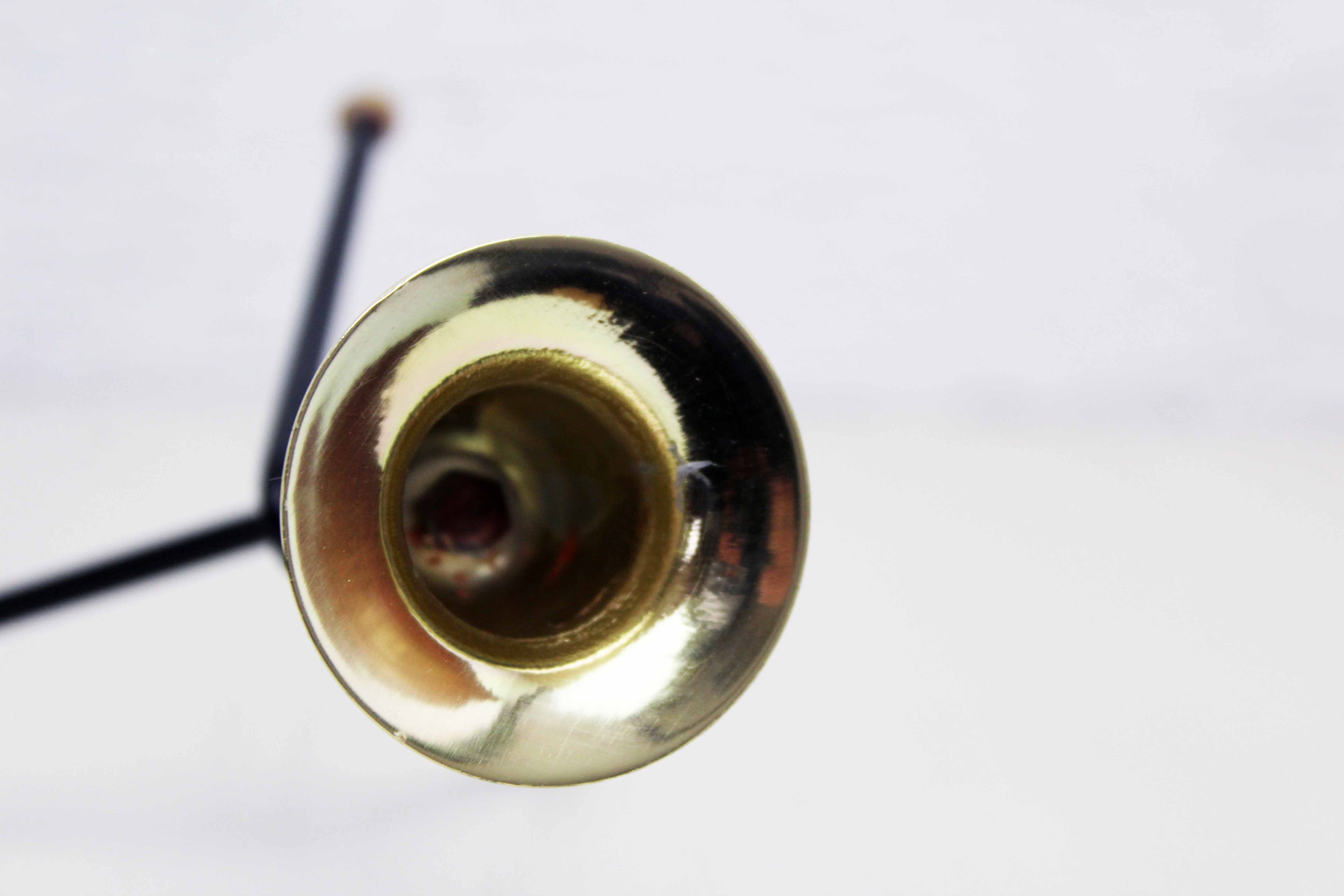 Double metal and brass candle holder