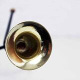 Double metal and brass candle holder