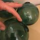 Set of three glass balls