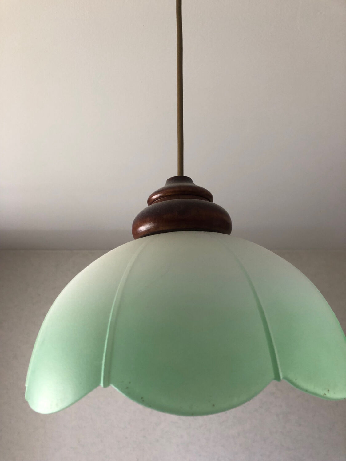 Vintage glass pendant light