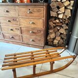 Old wooden sled Davos
