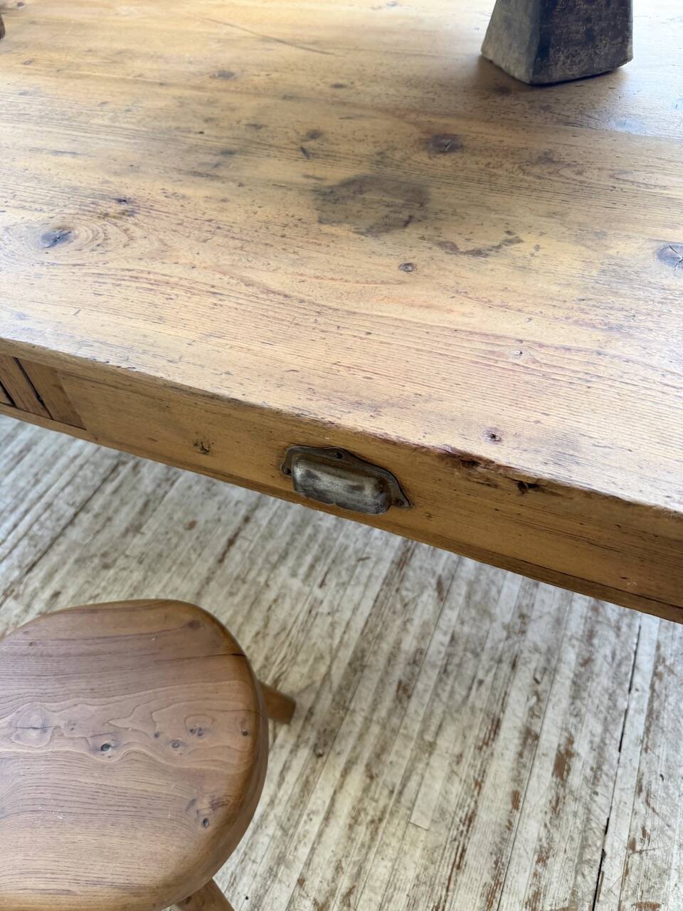 Table de ferme XL 220 cm pin 1950
