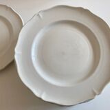 Set 10 plates with godrons in English iron earth 1950