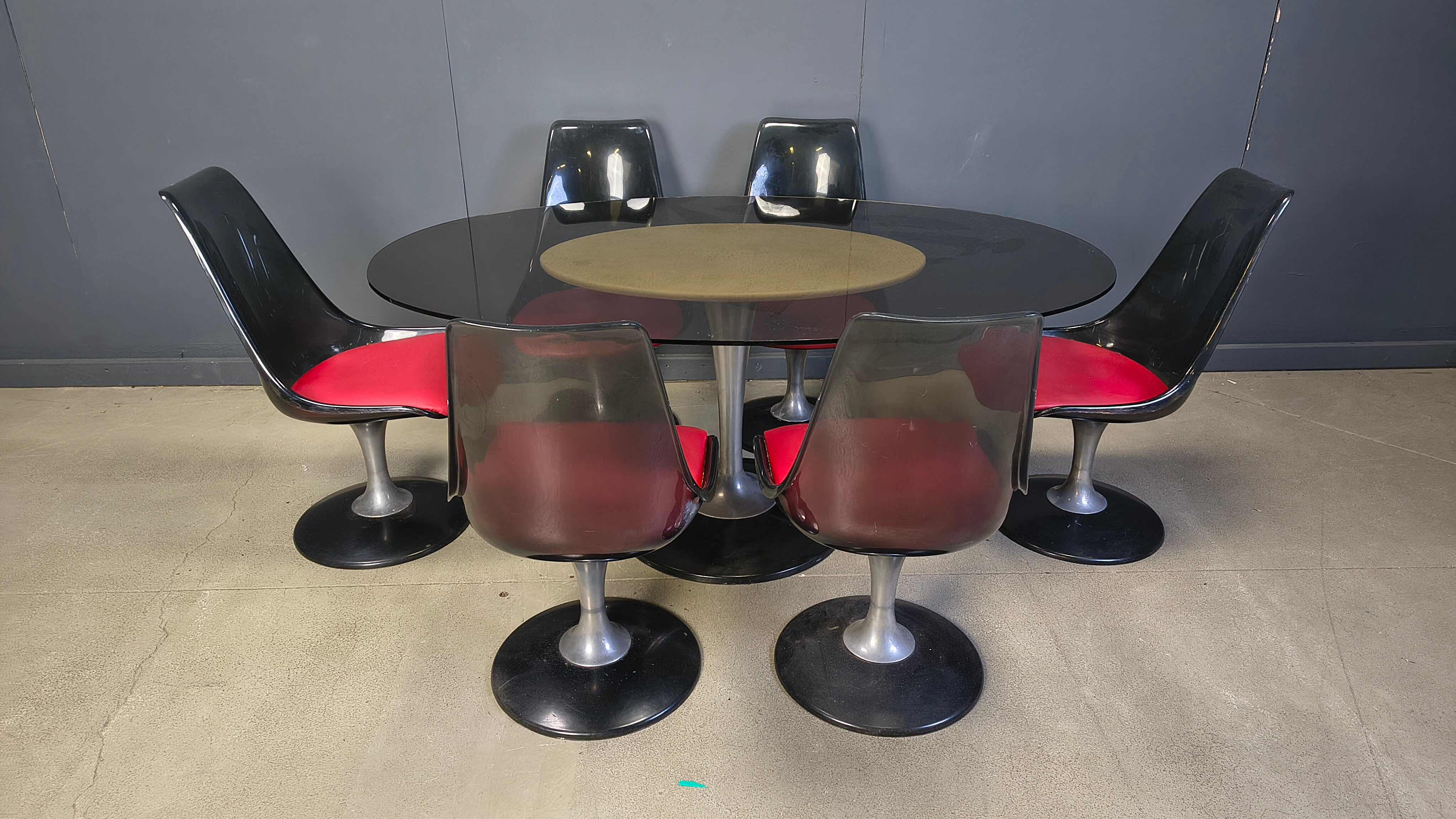 Space age dining set by Chromcraft, 1970s